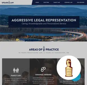 Spears Law won the Best Website Design Award